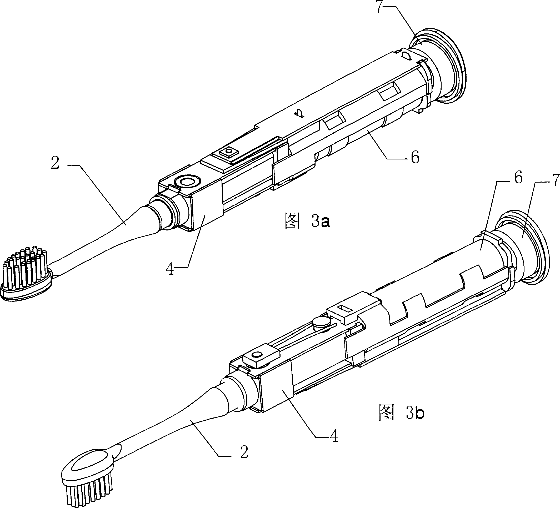 Acoustic toothbrush and its rotation axle electric machine