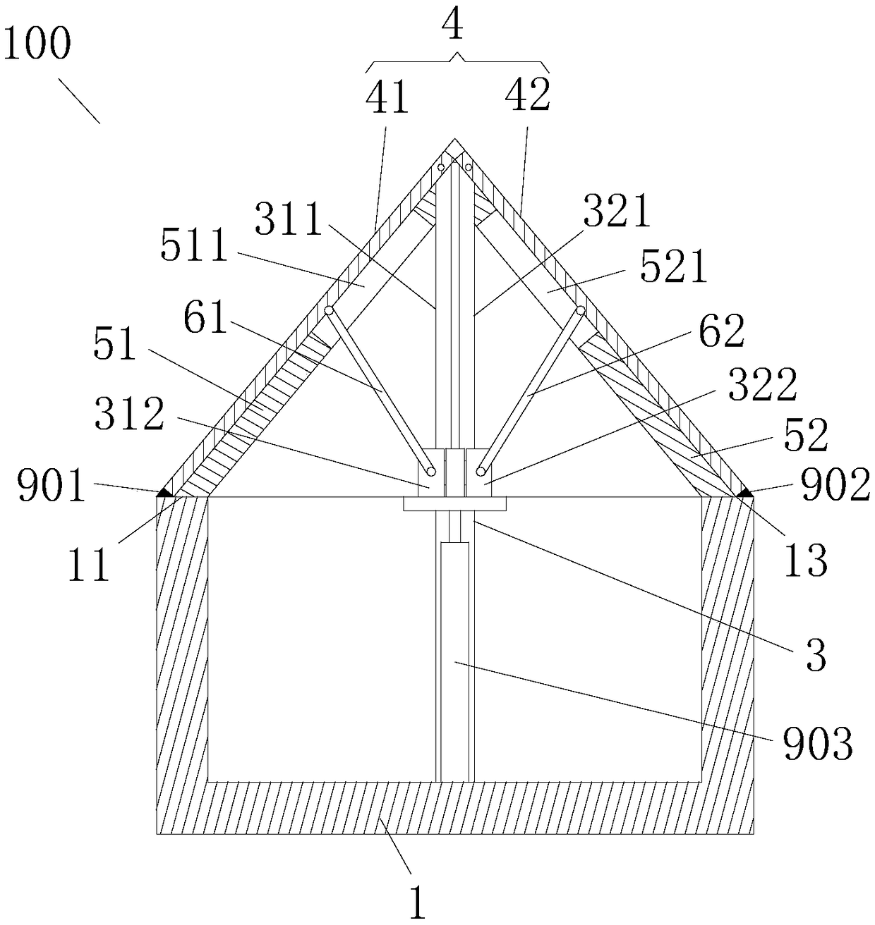 A wind-proof photovoltaic power generation device