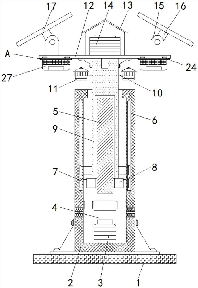 Novel LED street lamp convenient to overhaul