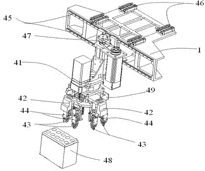 Component taking and inserting device and fully-automatic inserting machine