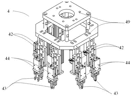 Component taking and inserting device and fully-automatic inserting machine