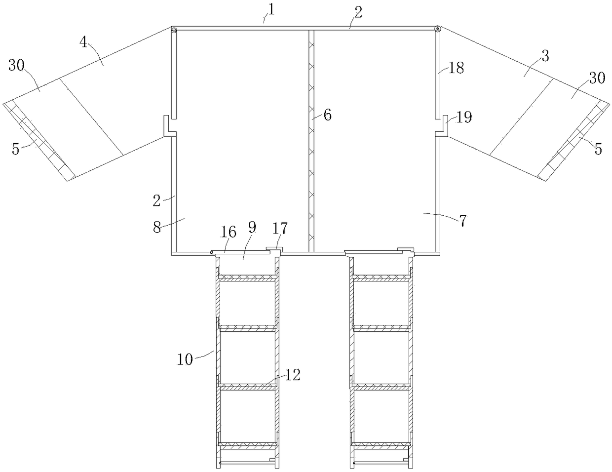 Multi-chamber reciprocation type ocean micro plastic synchronous collection and separation device with sand-removing screw rod