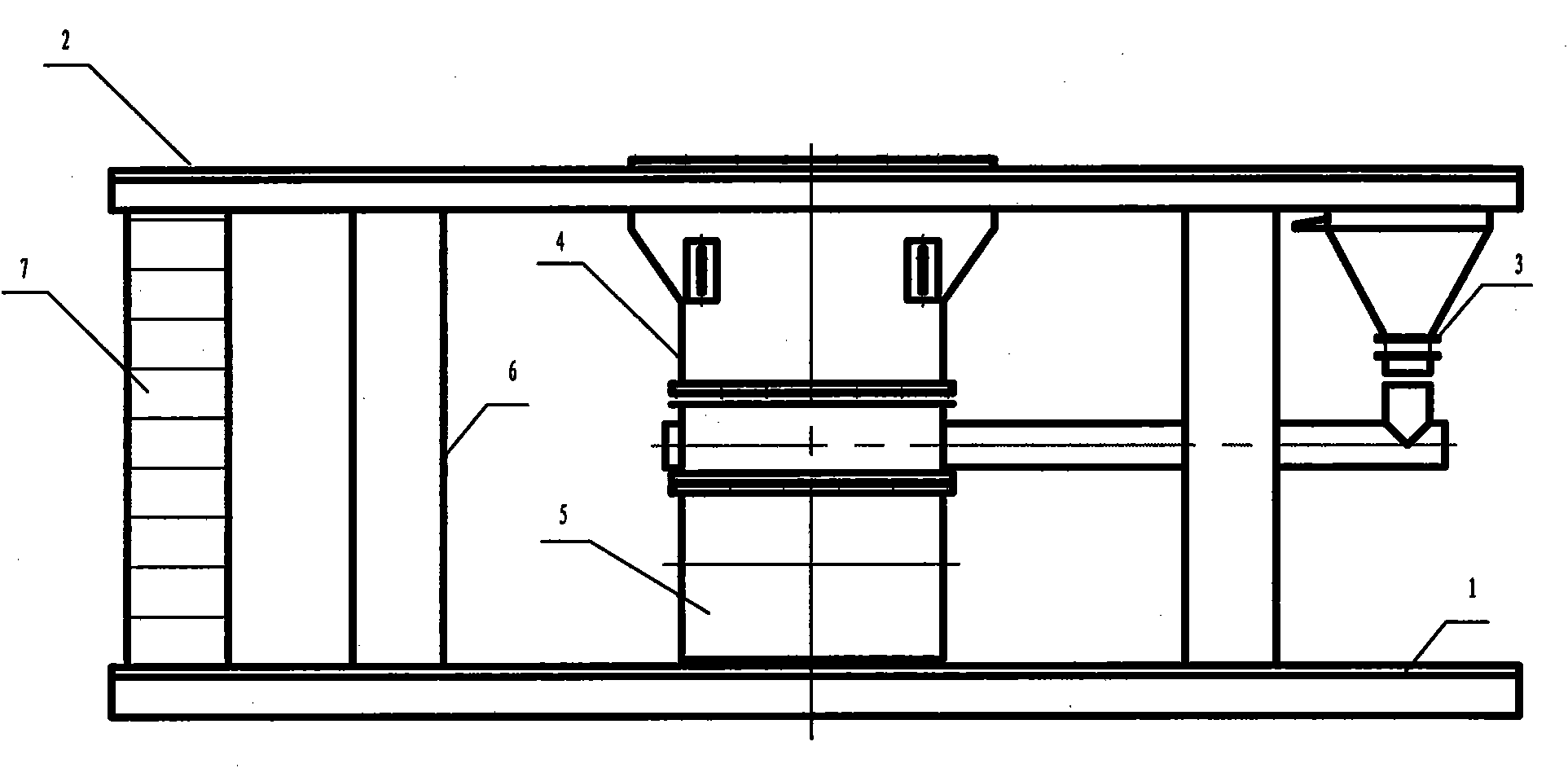 Mixing station of blending mechanism of road-building raw materials