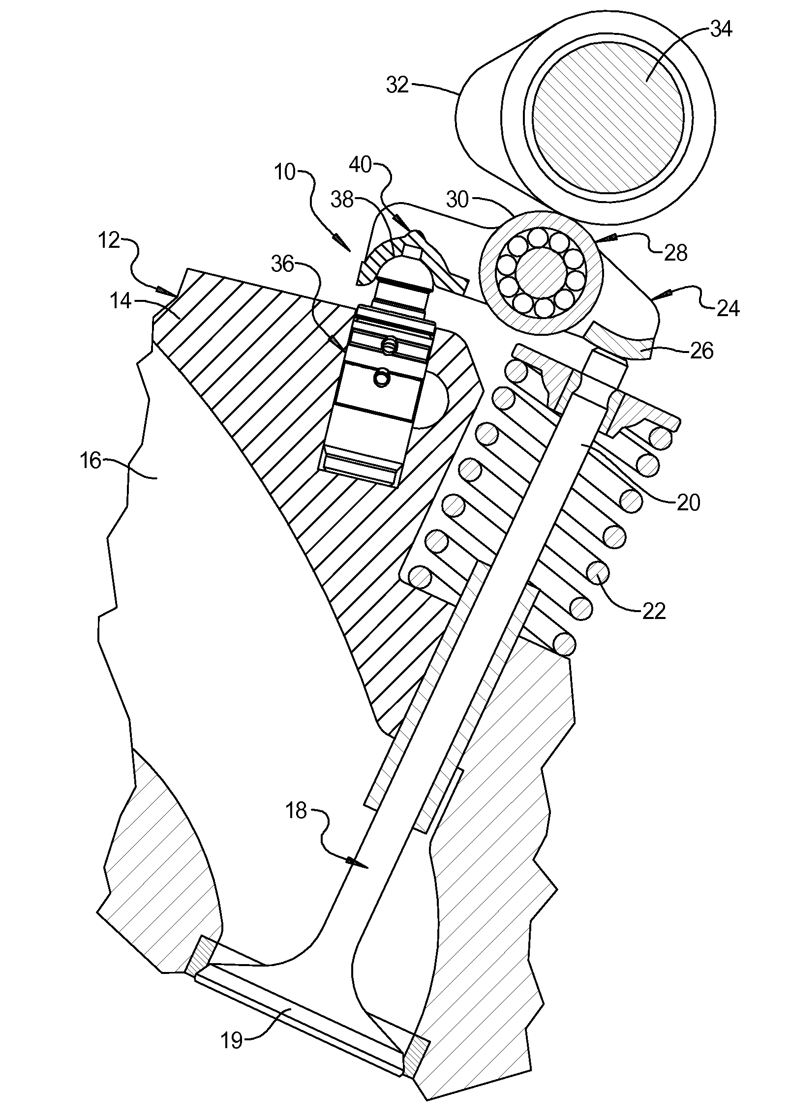 Dual feed hydraulic lash adjuster for valve actuating mechanism