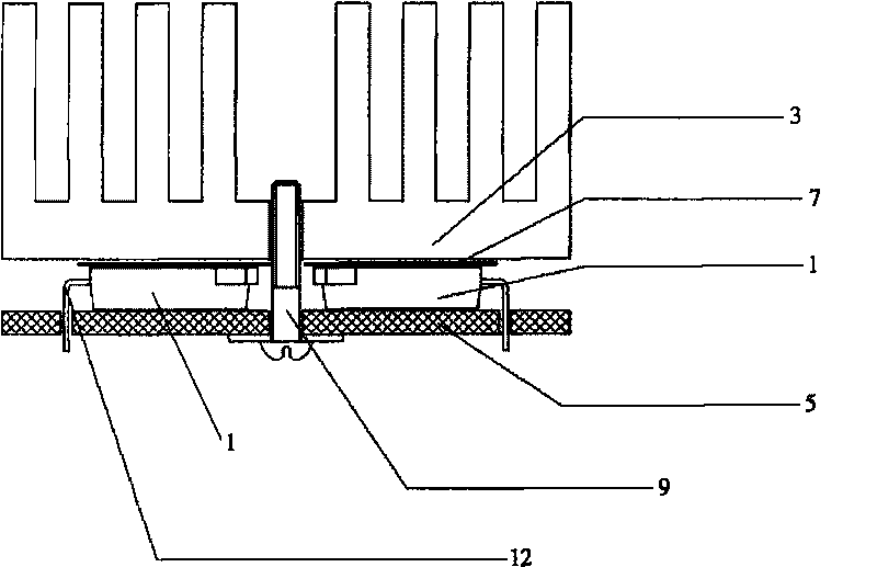 Heat radiating method for circuit board