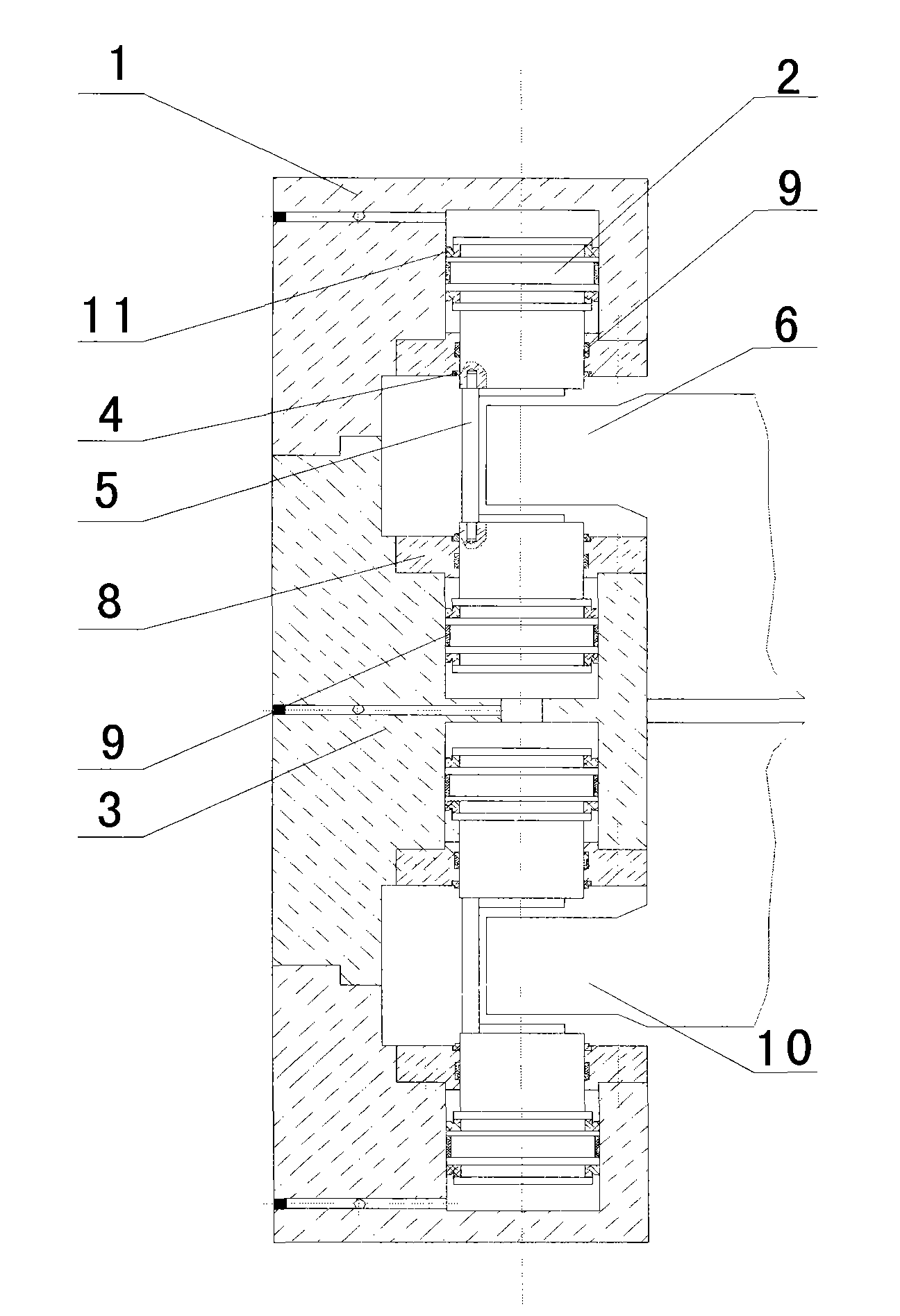 Combined type hydraulic cylinder design capable of supplying positive and negative bending roller force