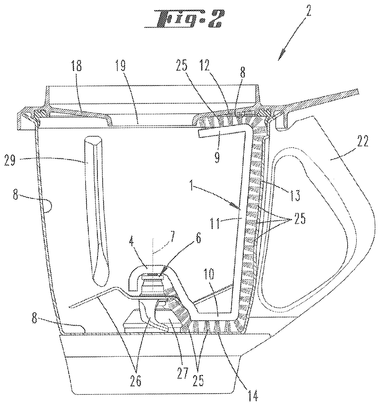 Cleaning device for a mixing vessel of a food processor operated by an electric motor