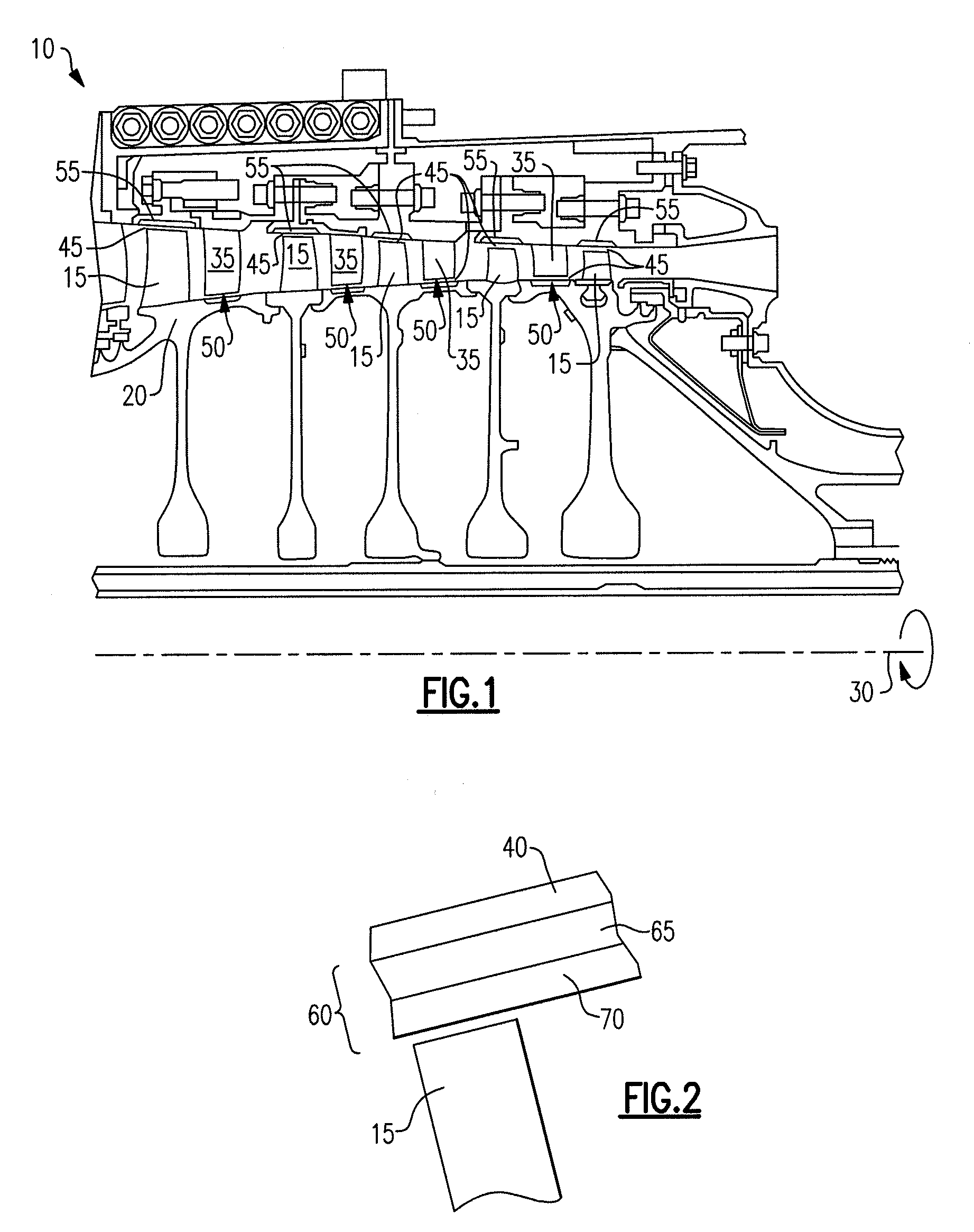 Blade air seal with integral barrier