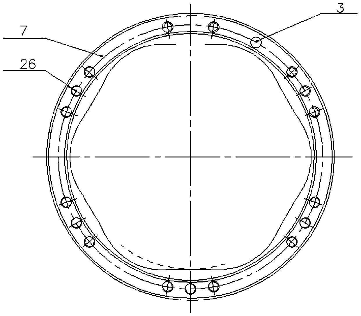 A low-speed and high-torque hydraulic motor with two-end plate flow distribution