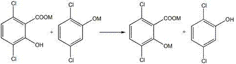 A method for increasing the yield of 3,6-dichloro-2-hydroxybenzoic acid