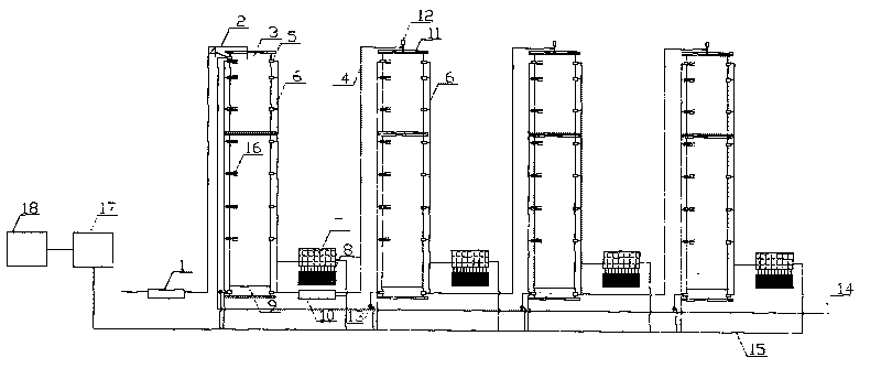 Large-sized earth pillar series connection simulator for soil solute transport