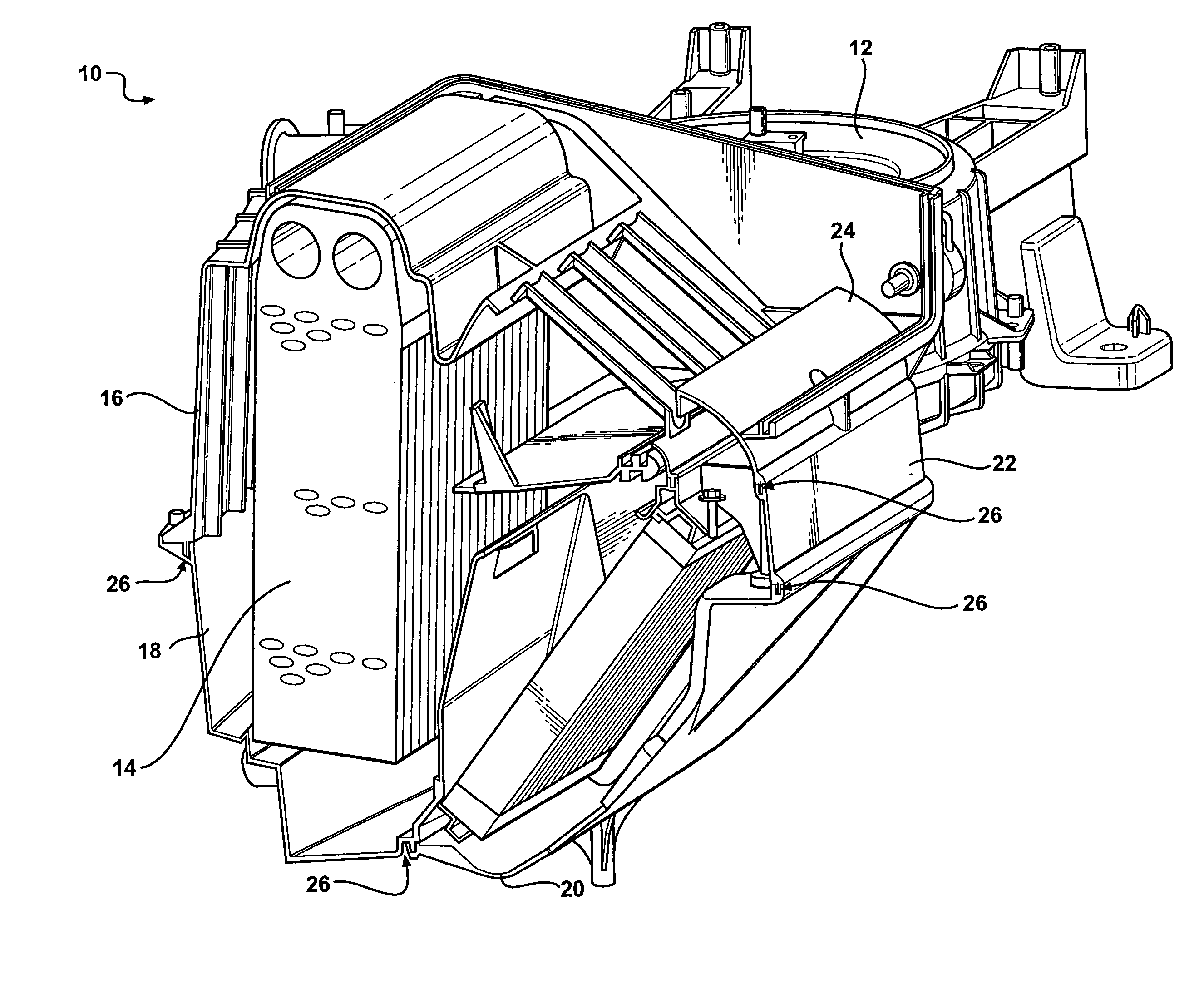 Integrally molded lateral compression seal