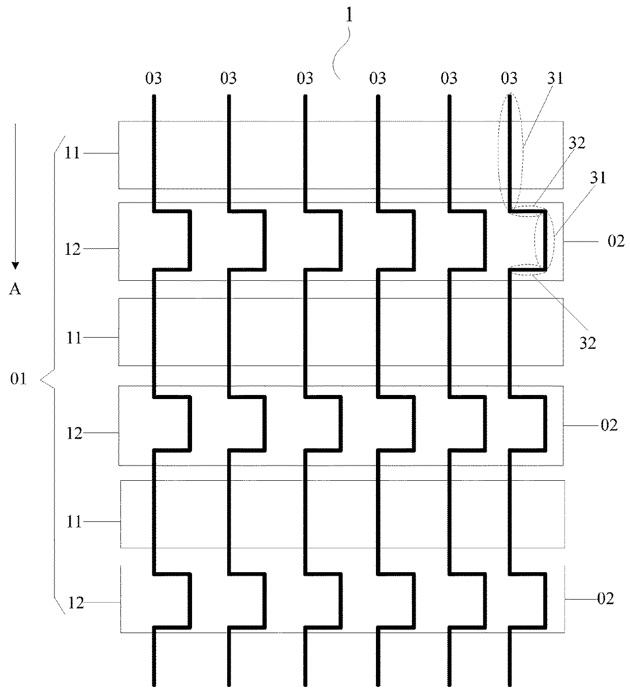 In-cell touch screen and display device