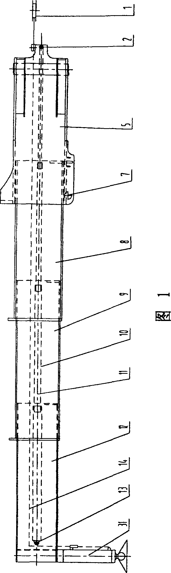 Telescopic support leg for travel machine and concrete pump truck with the same