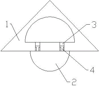 Triangular plate