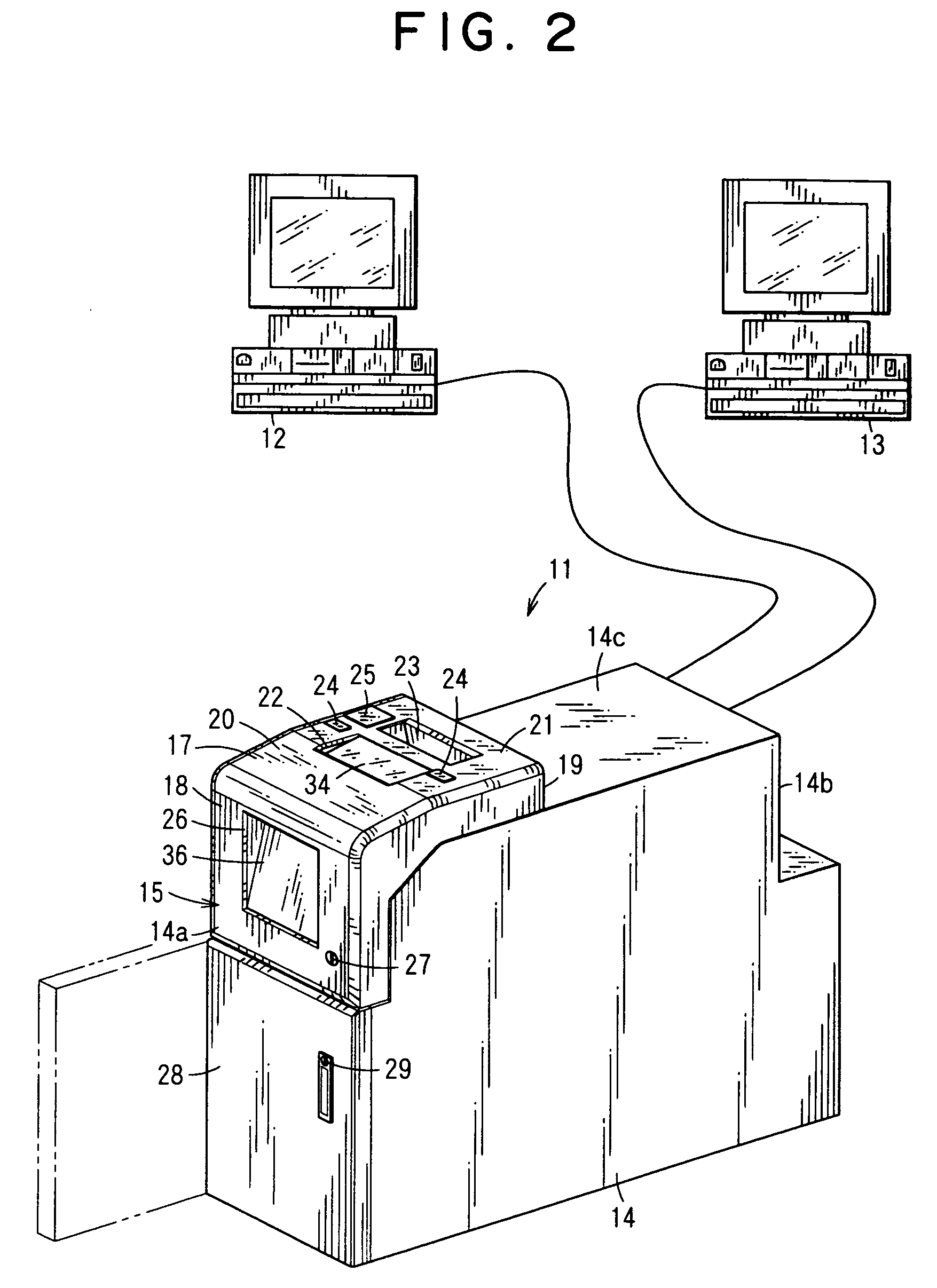 Circulating type bank note depositing and dispensing machine