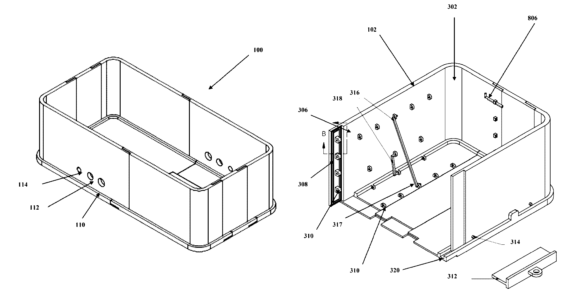 Modular fluid storage tank