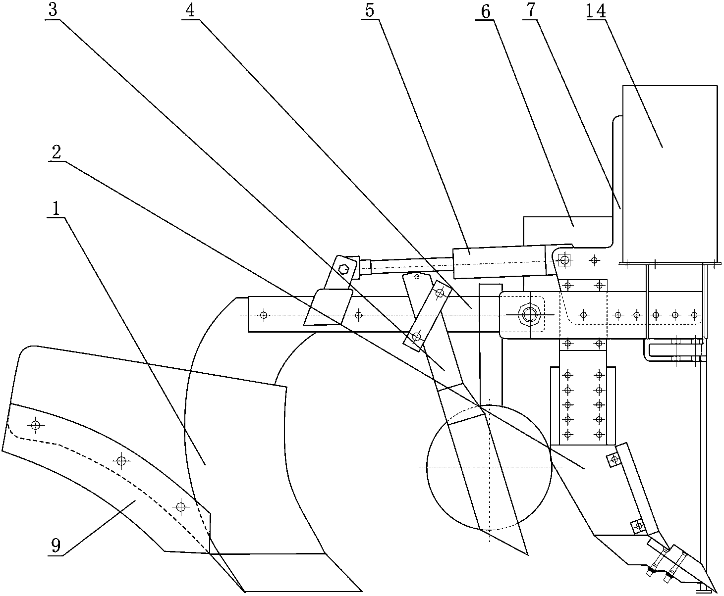 Fish-scale pit furrowing device