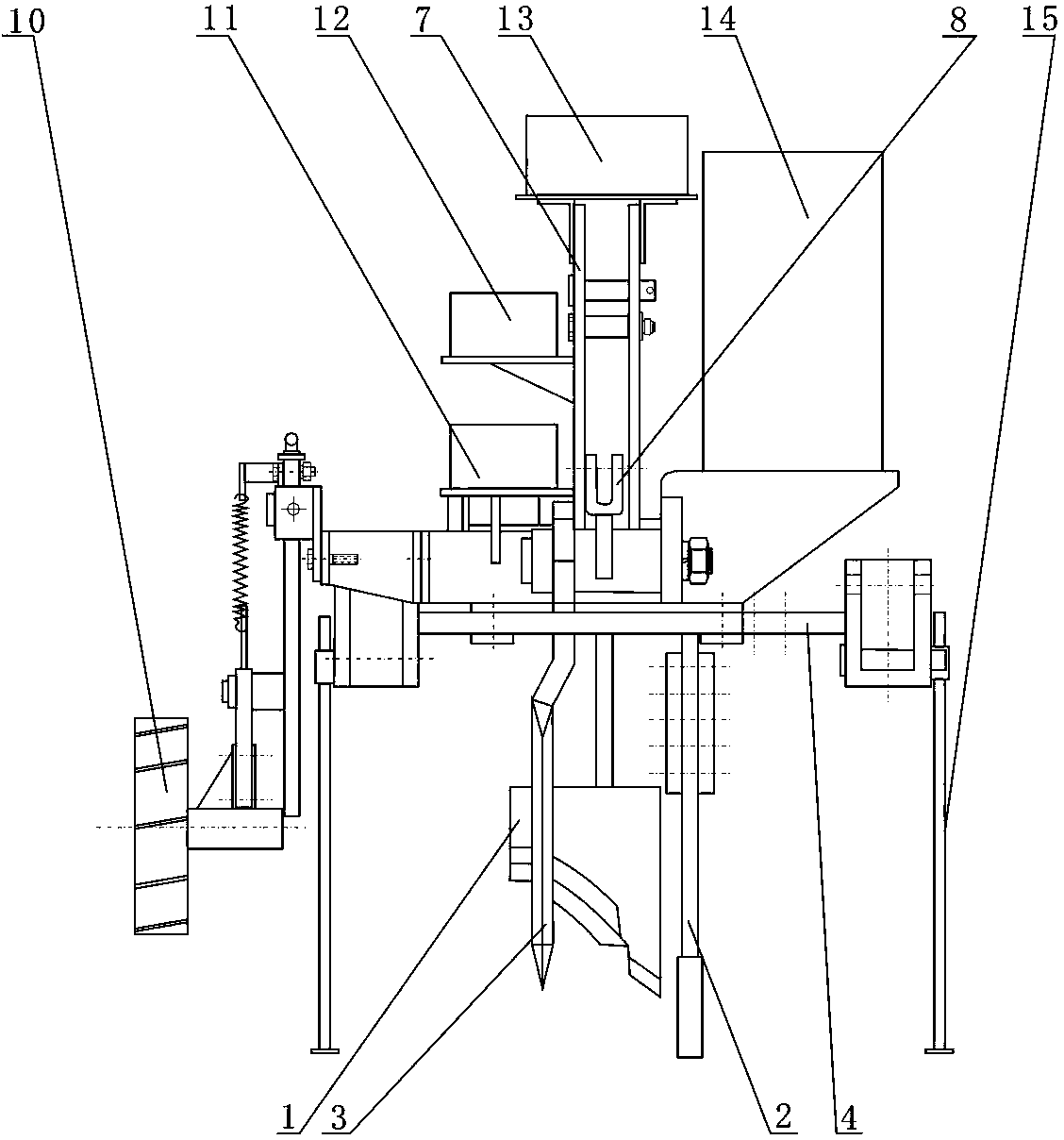 Fish-scale pit furrowing device