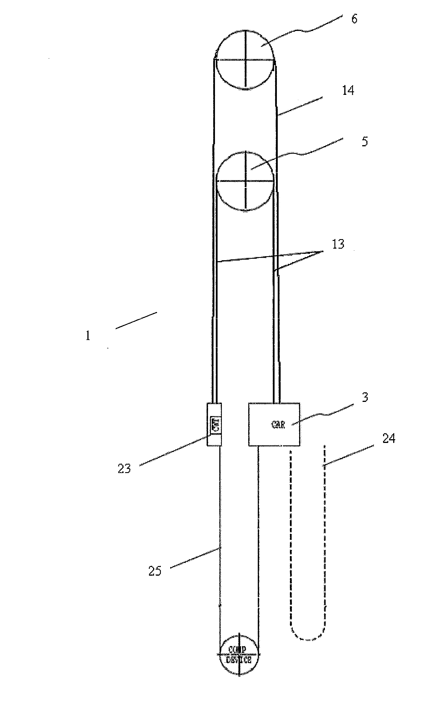 Elevator and elevator arrangement