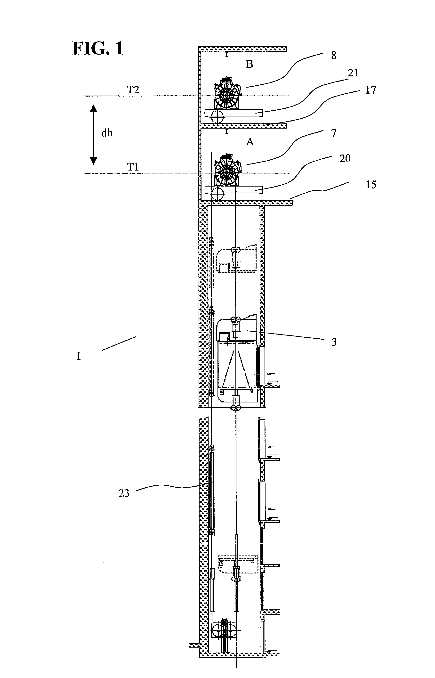 Elevator and elevator arrangement