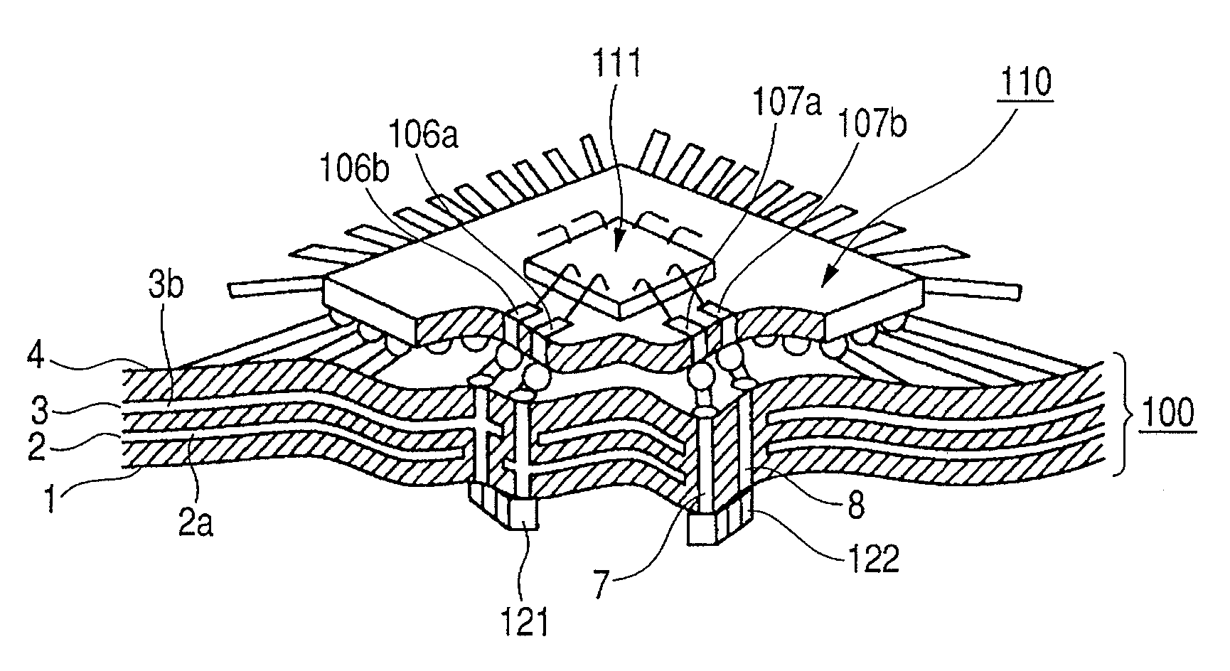 Printed circuit board and circuit structure for power supply