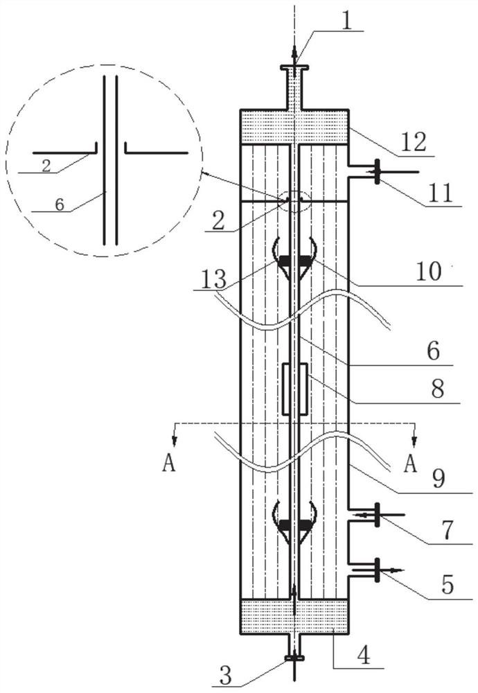 Ammonia water absorption refrigerator absorber for improving ammonia water falling film type absorption performance