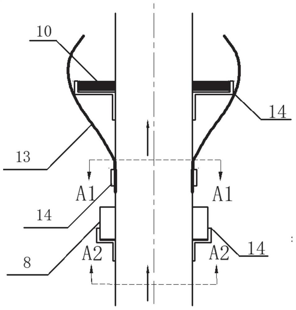 Ammonia water absorption refrigerator absorber for improving ammonia water falling film type absorption performance