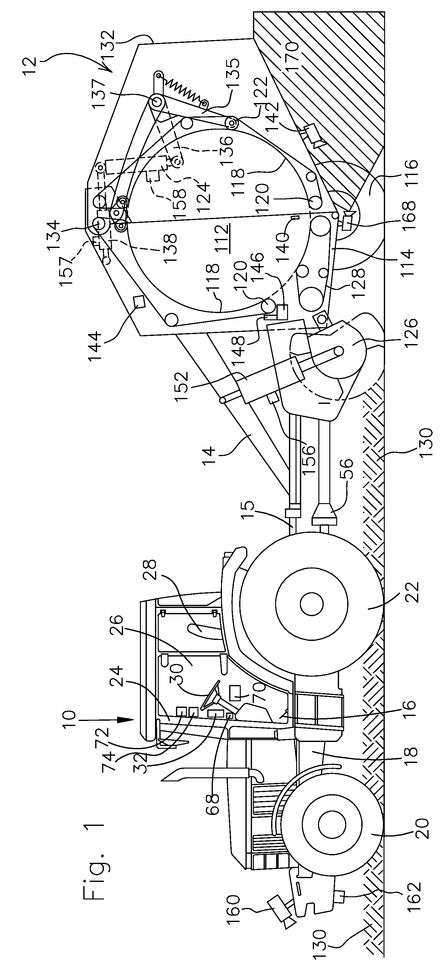 Tractor And Round Baler Combination With Automatic Baling And Automatic Rear Door Opening