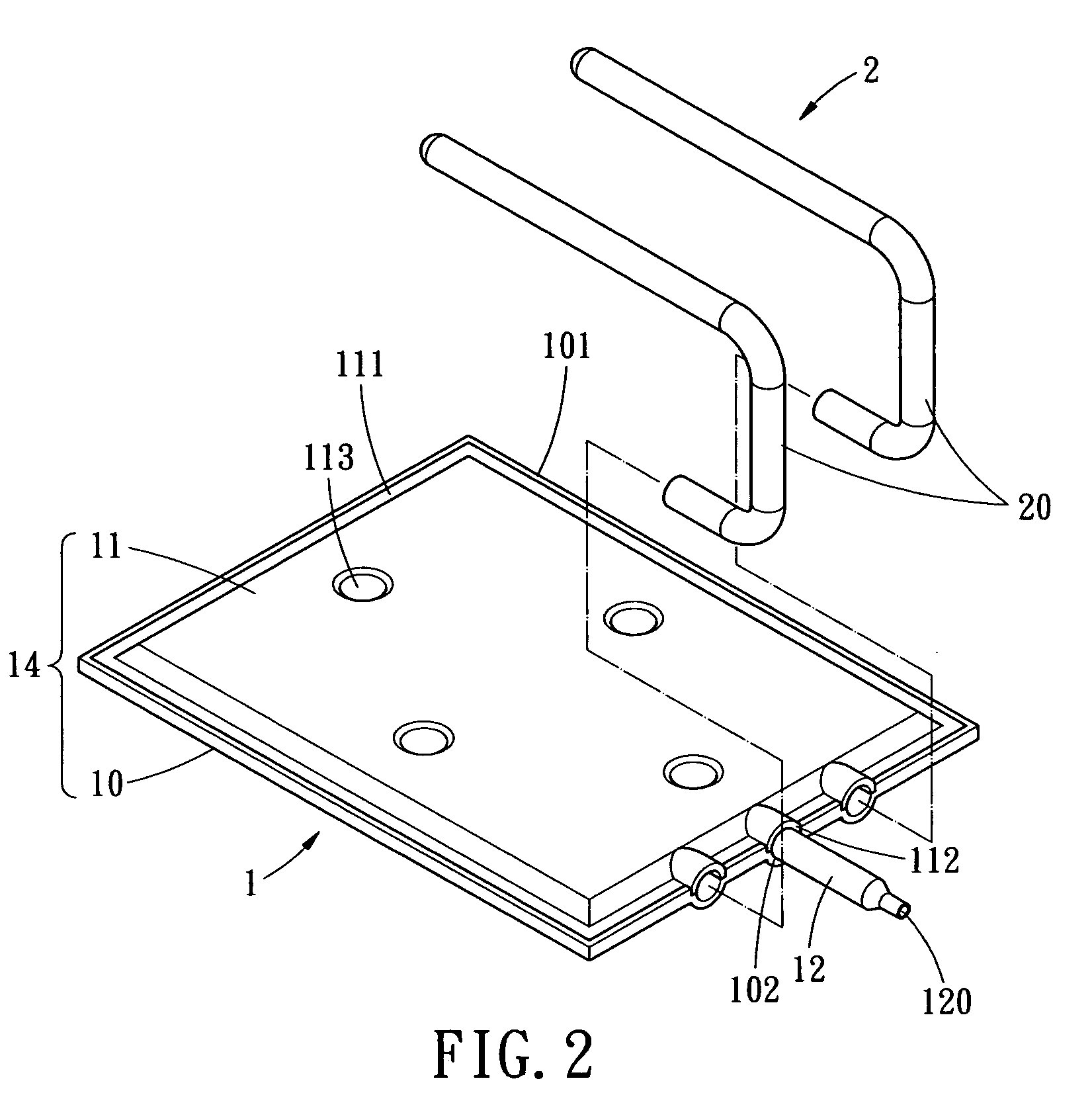 Structure for expanding thermal conducting performance of heat sink