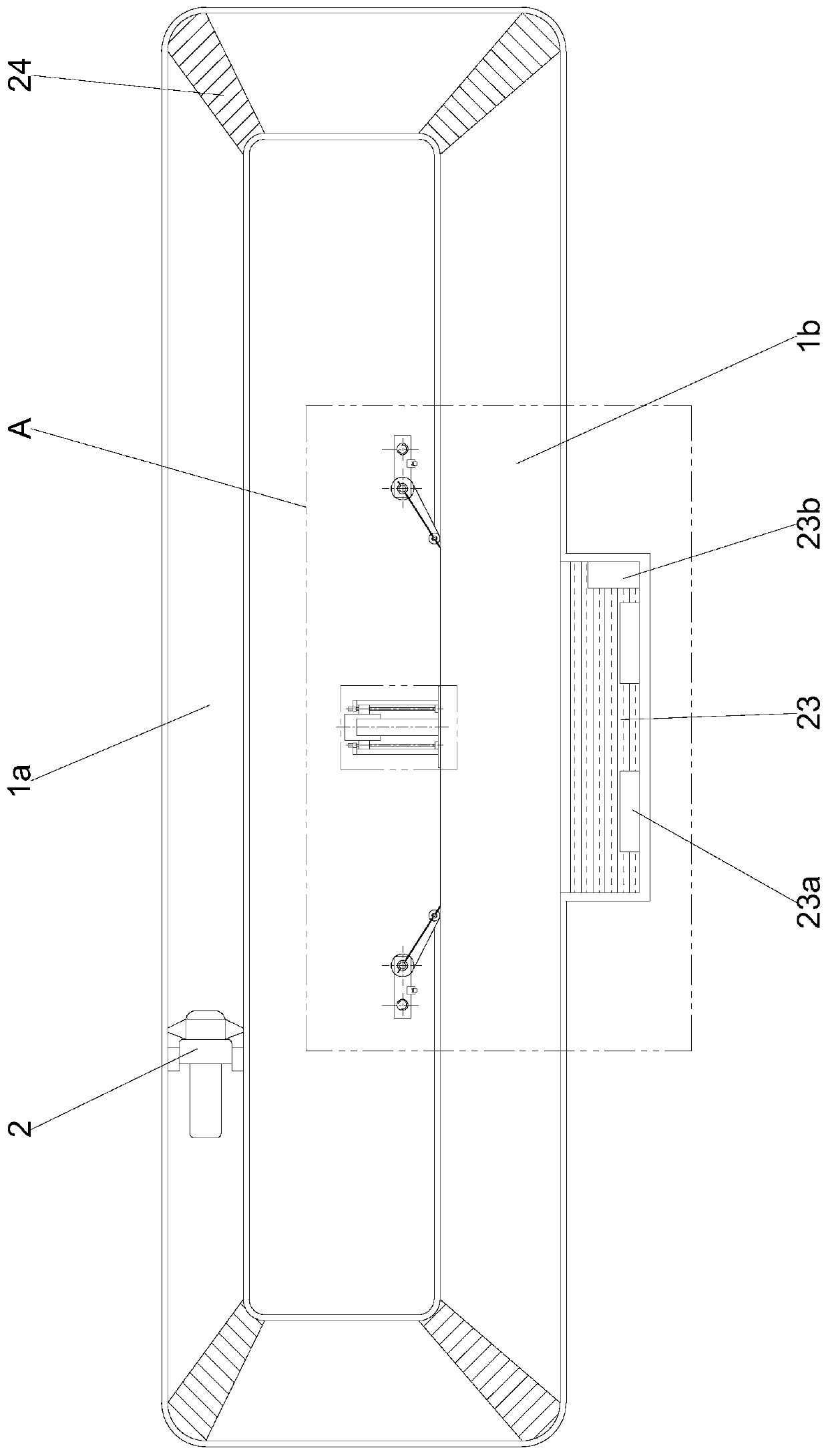 Wind tunnel for simulating coupling of wave and moving downburst under action of background wind