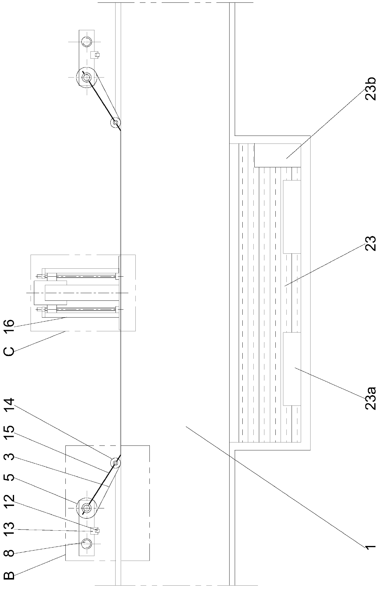 Wind tunnel for simulating coupling of wave and moving downburst under action of background wind