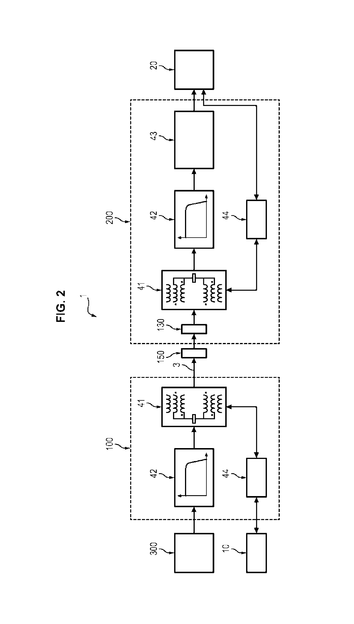 Device for transmission by power-line communication in an aircraft