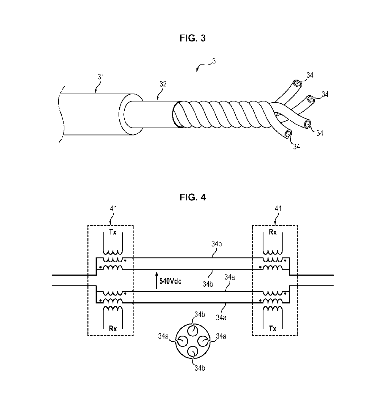 Device for transmission by power-line communication in an aircraft