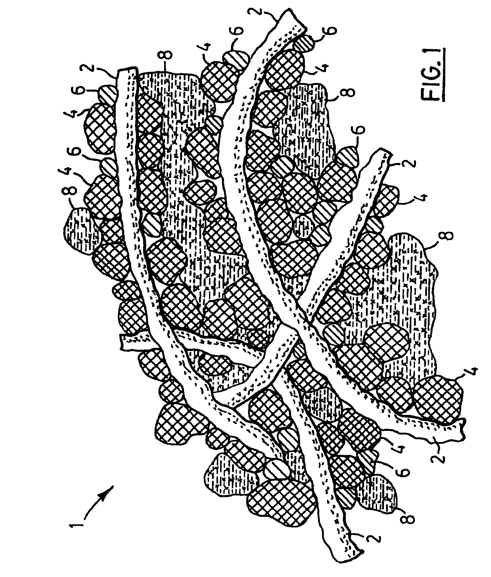 Particulate electrode including electrolyte for a rechargeable lithium battery