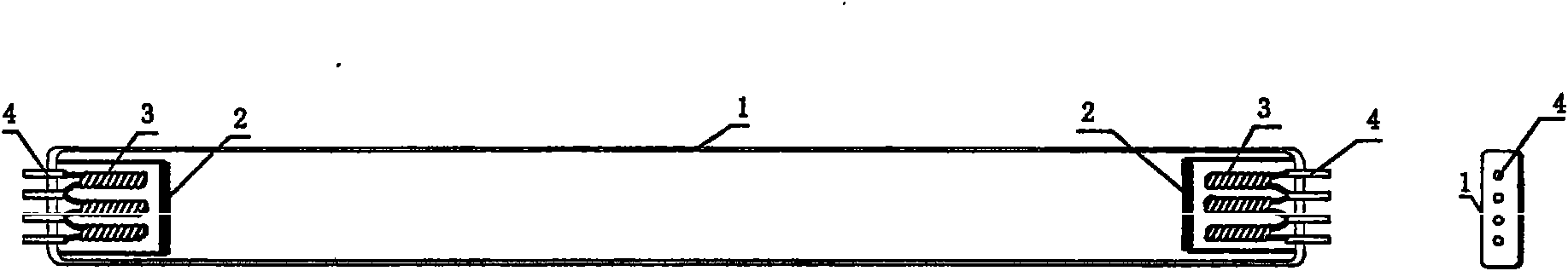 Ultra-thin hot cathode fluorescent lamp of liquid crystal television