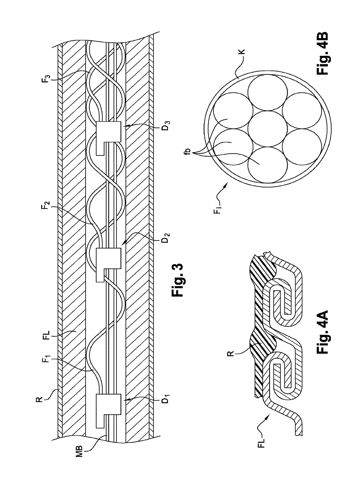 Device for detecting radiation and associated detection  device