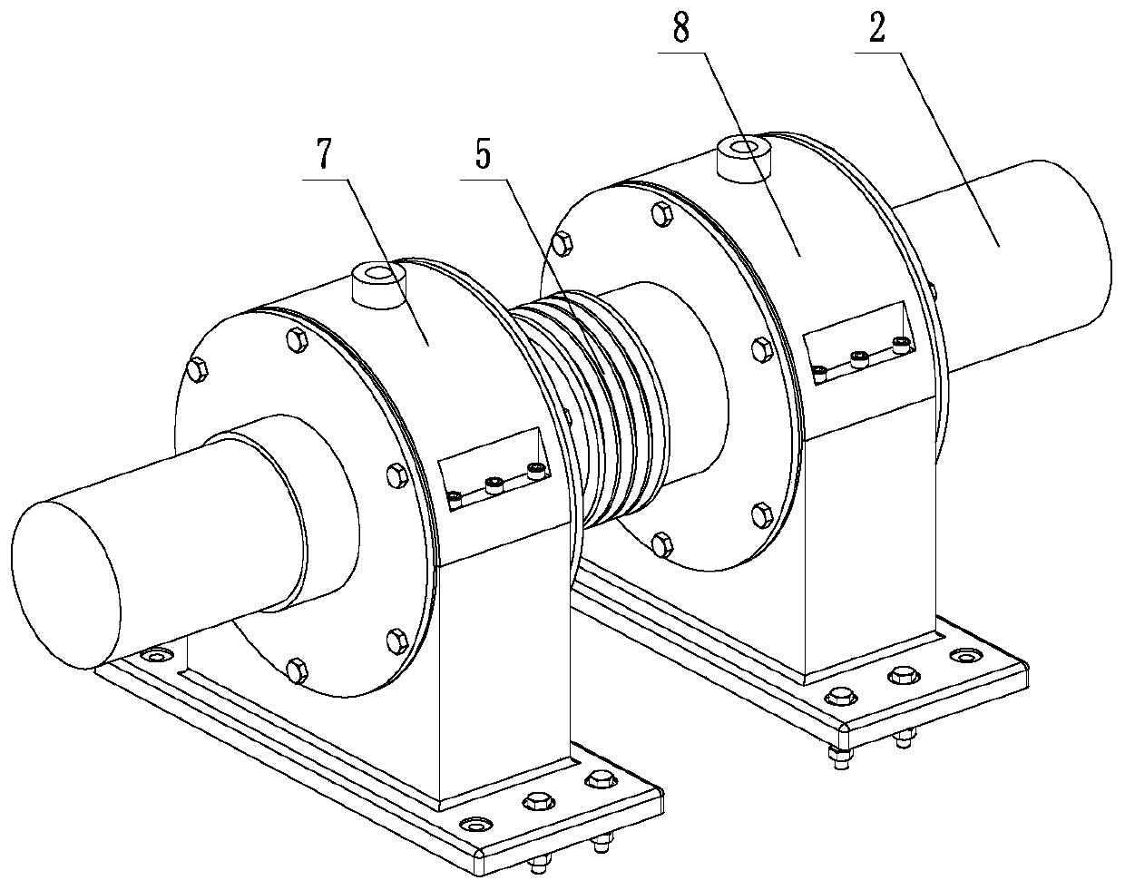 High speed train bearing performance testing device