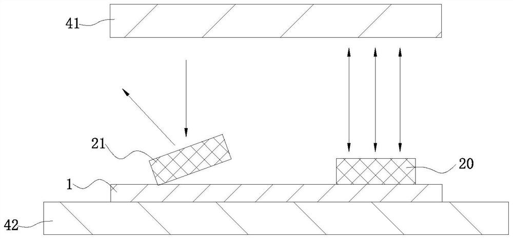 LED core particle packaging method and LED core particle packaging structure