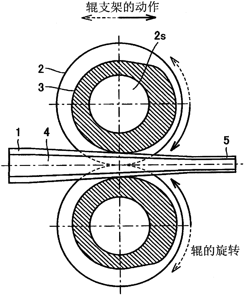 Process for production of seamless metal pipe by cold rolling