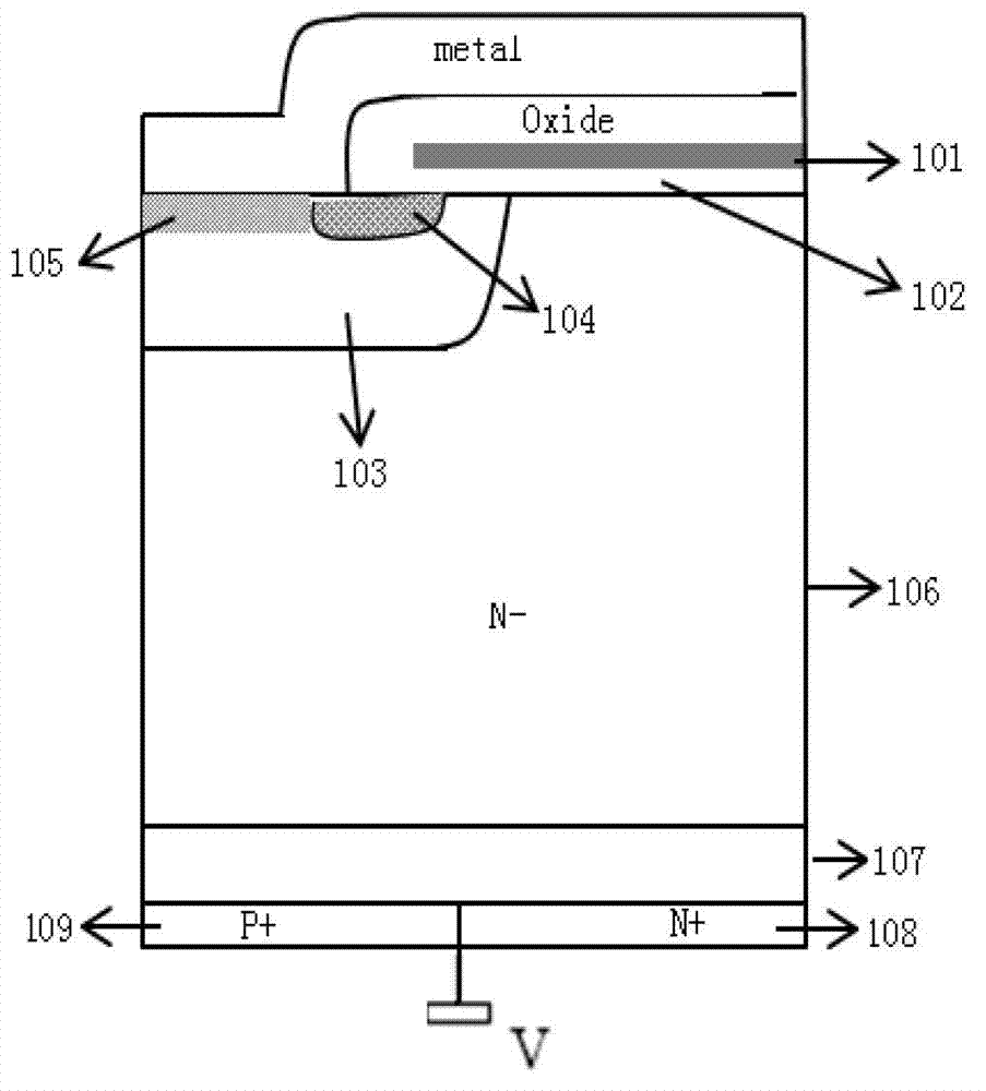 Structure and manufacturing method of power device MPT-TI-IGBT