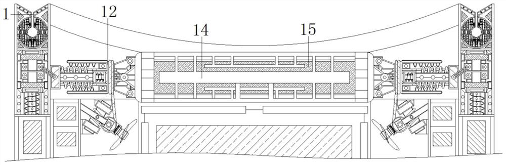 Auxiliary equipment for improving information transmission rate of self-extending rain curtain for enterprise management