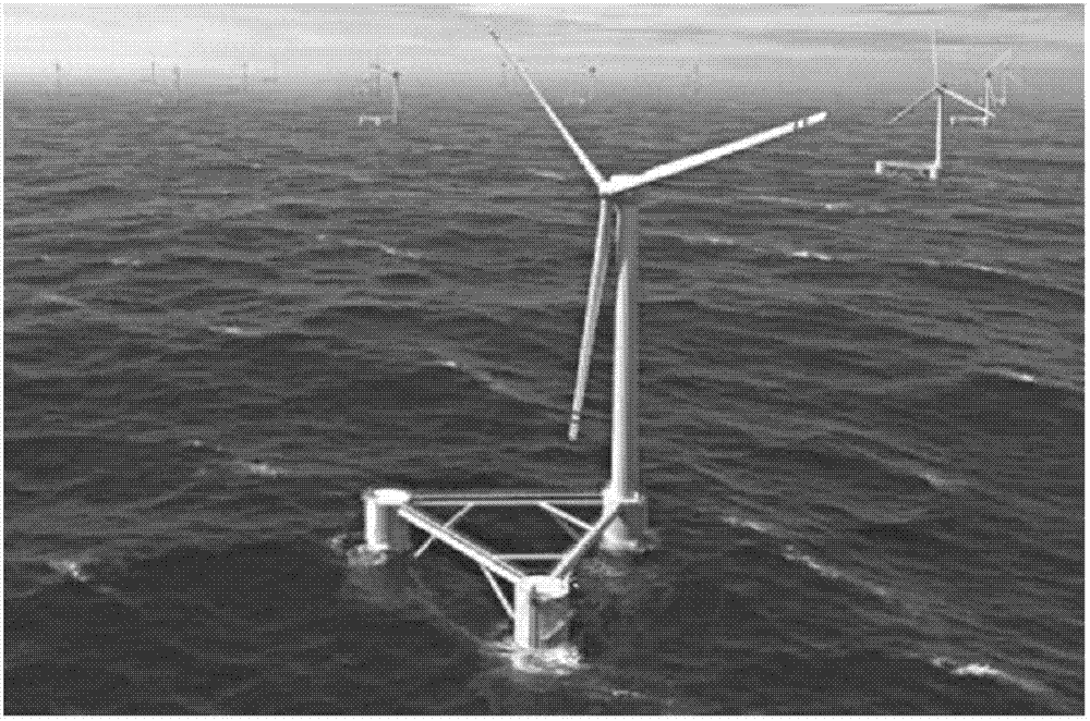 Semi-submersible type offshore floating wind turbine foundation