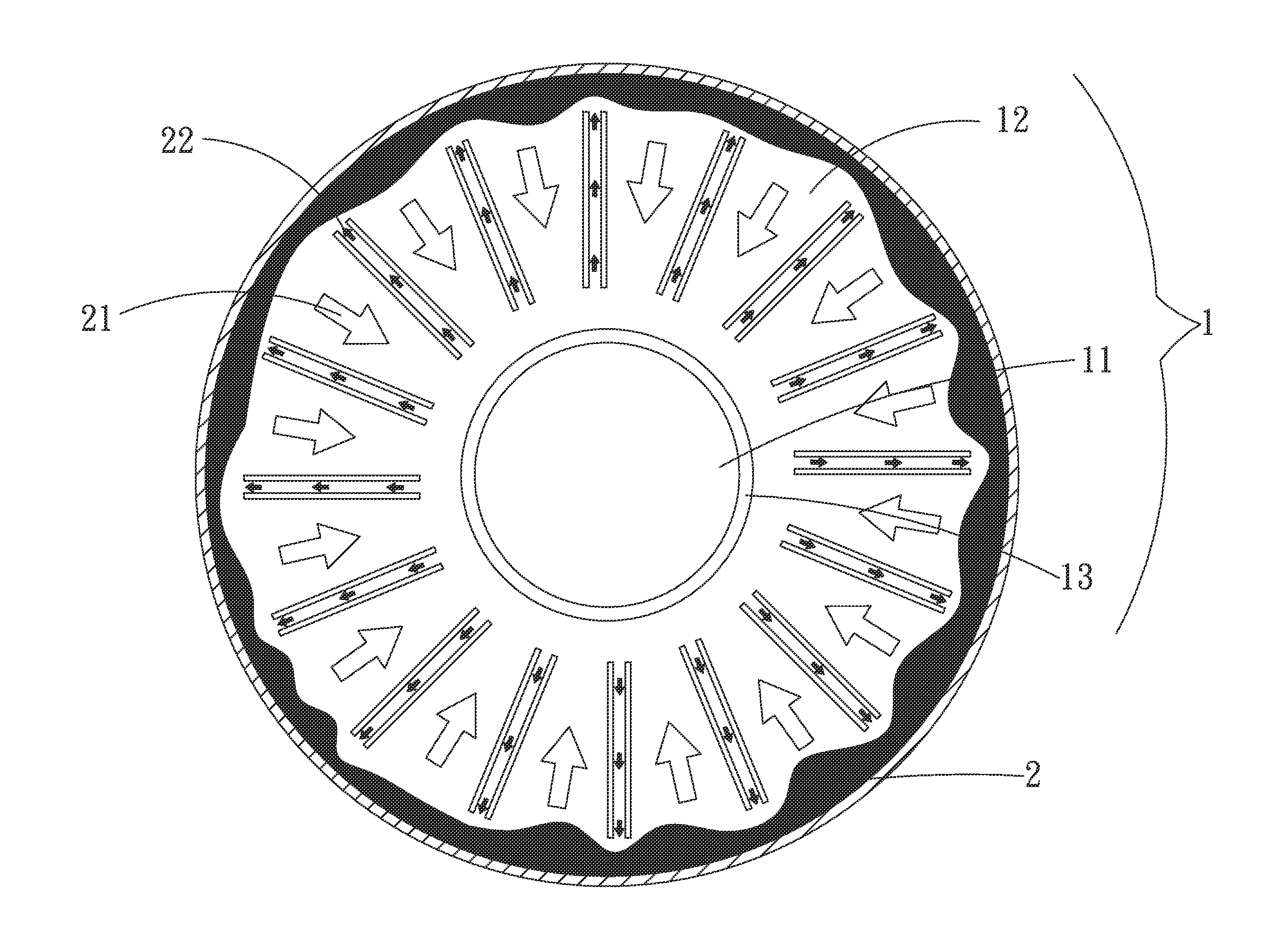 Centrifugal heat dissipation device and motor using same