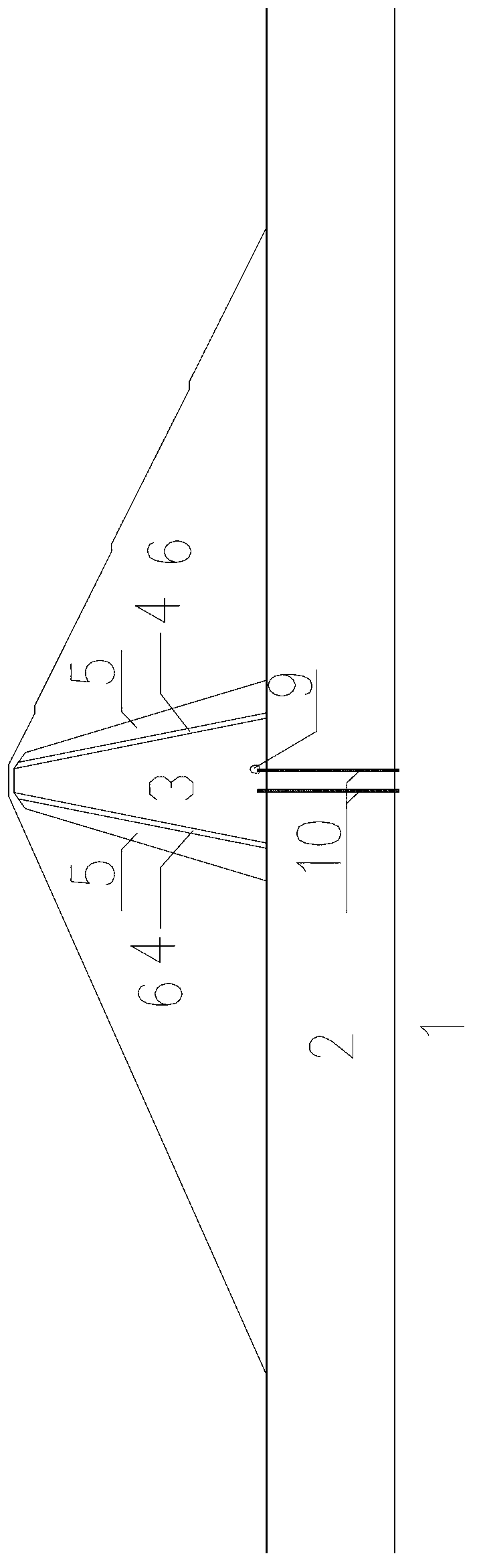 Artificial composite foundation for building clay core rock-fill dam on deep overburden and construction method for artificial composite foundation