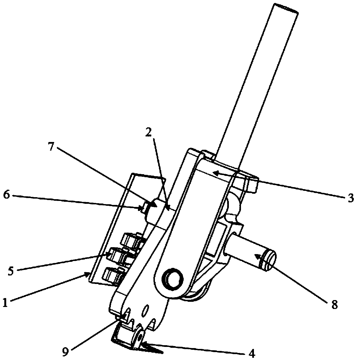 Gear two-way output structure of electronic gear shifter