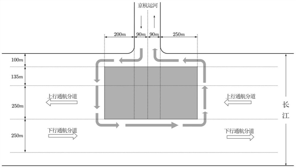 Radar-based intersection water area ship retrograde running violation judgment method