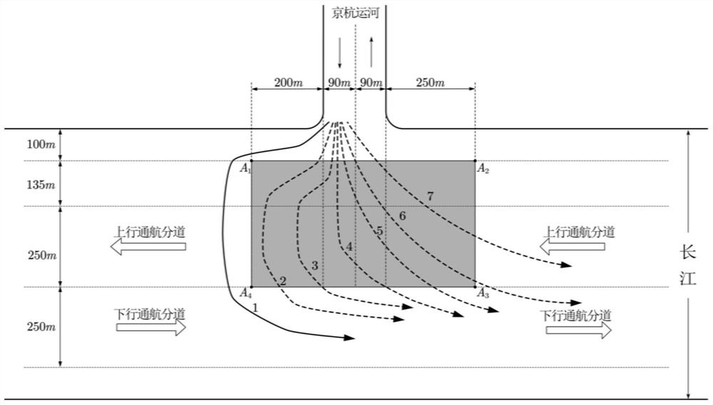 Radar-based intersection water area ship retrograde running violation judgment method