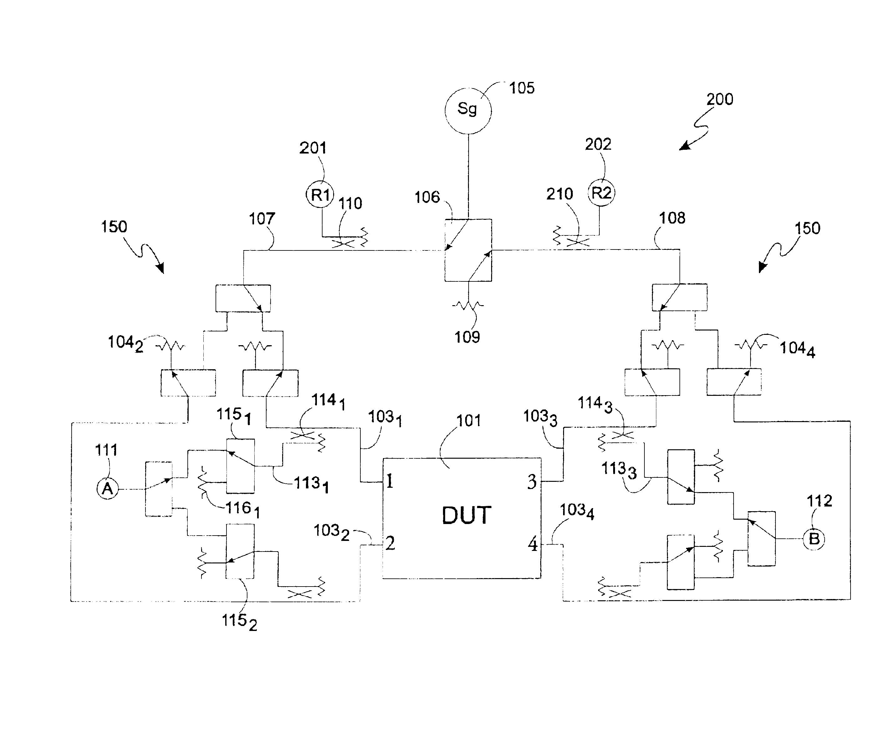 Method and apparatus for performing multiport through-reflect-line calibration and measurement