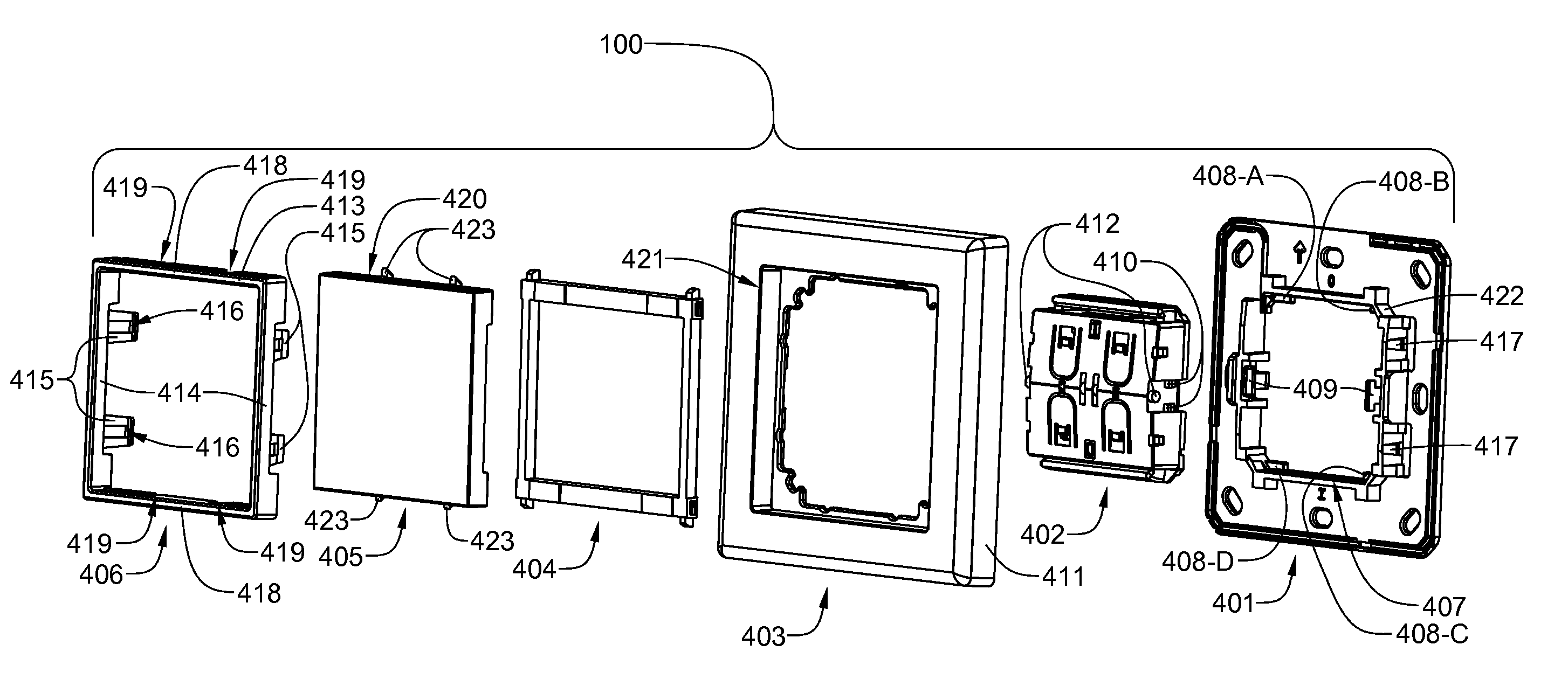 Tamper-resistant, energy-harvesting switch assemblies